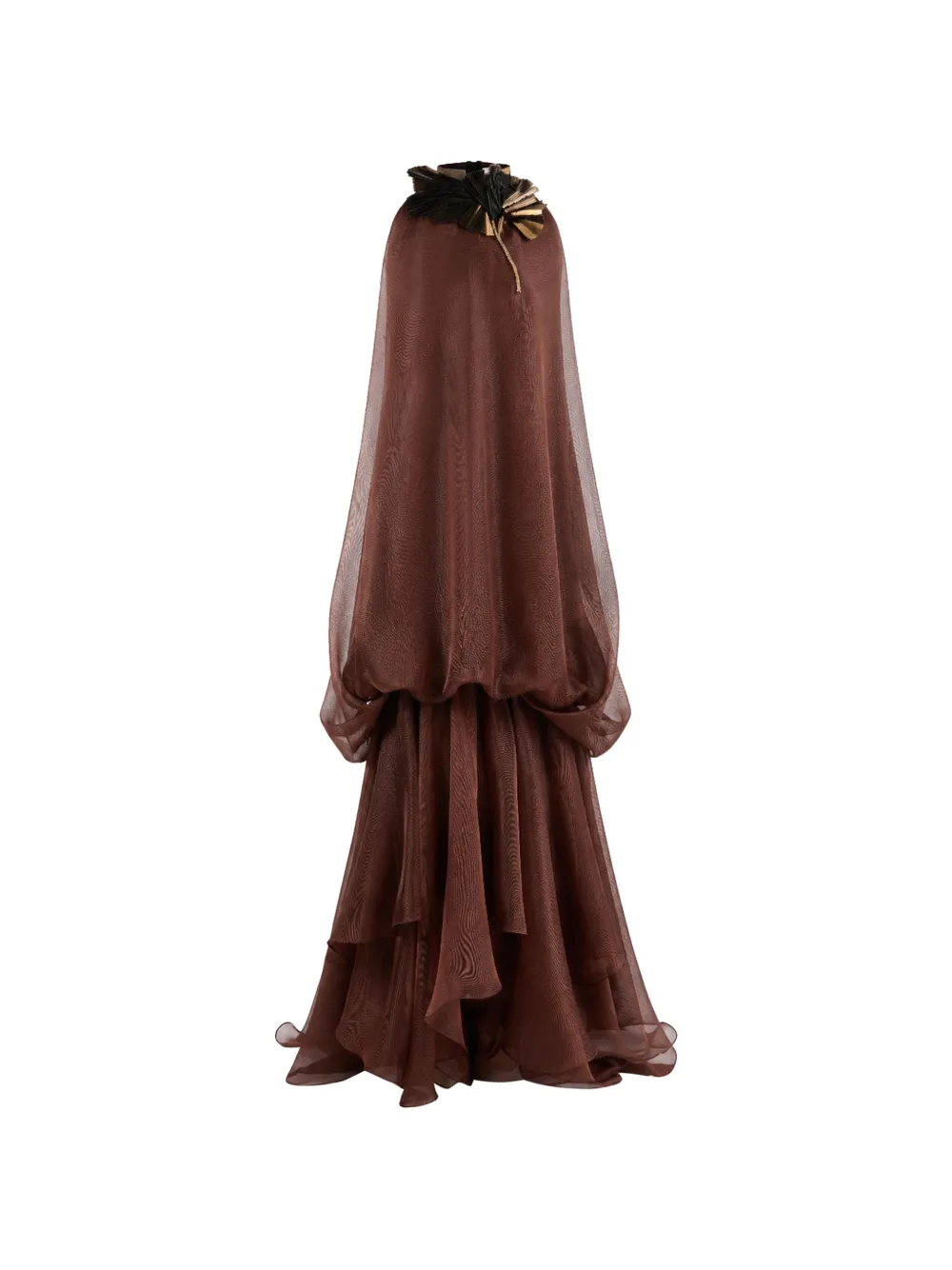Gemy Maalouf pleated-ruffle tiered dress · 4