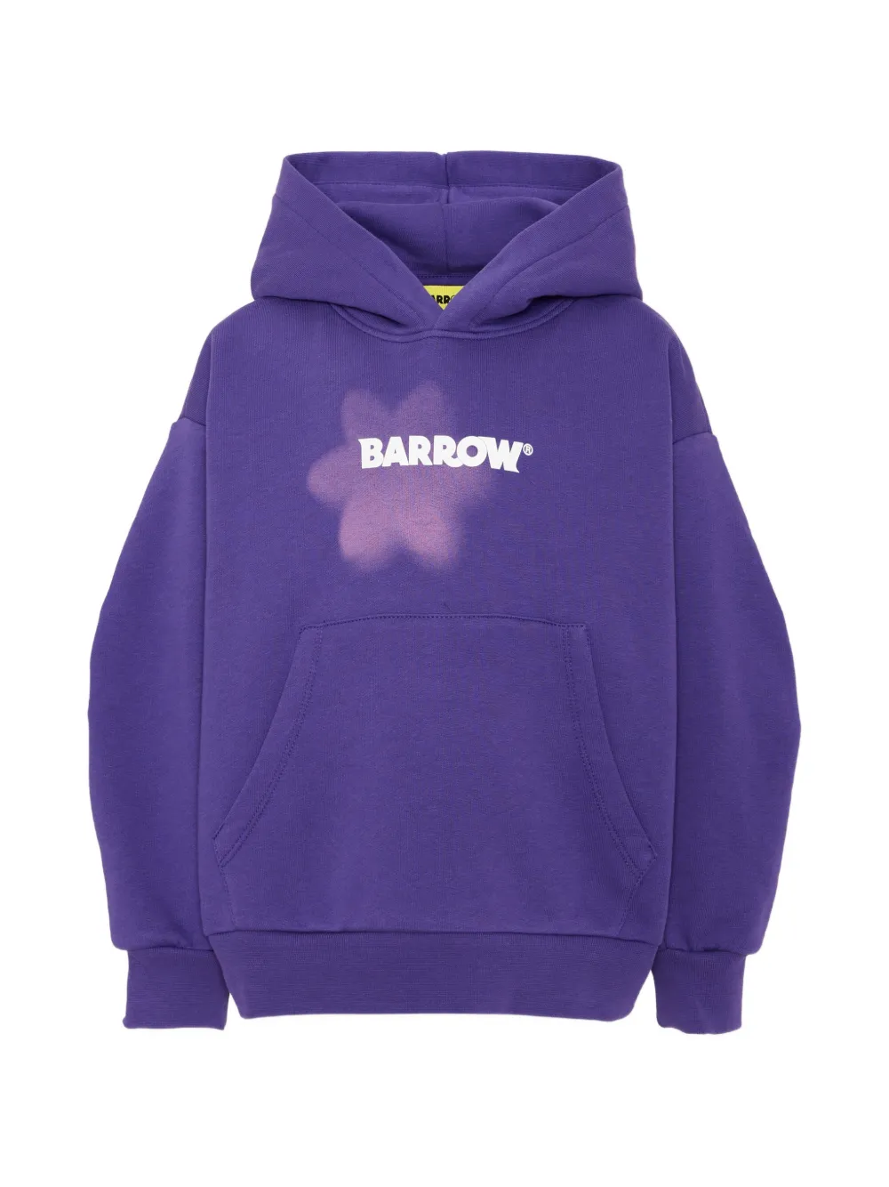 Barrow kids graphic-print cotton hoodie - Viola