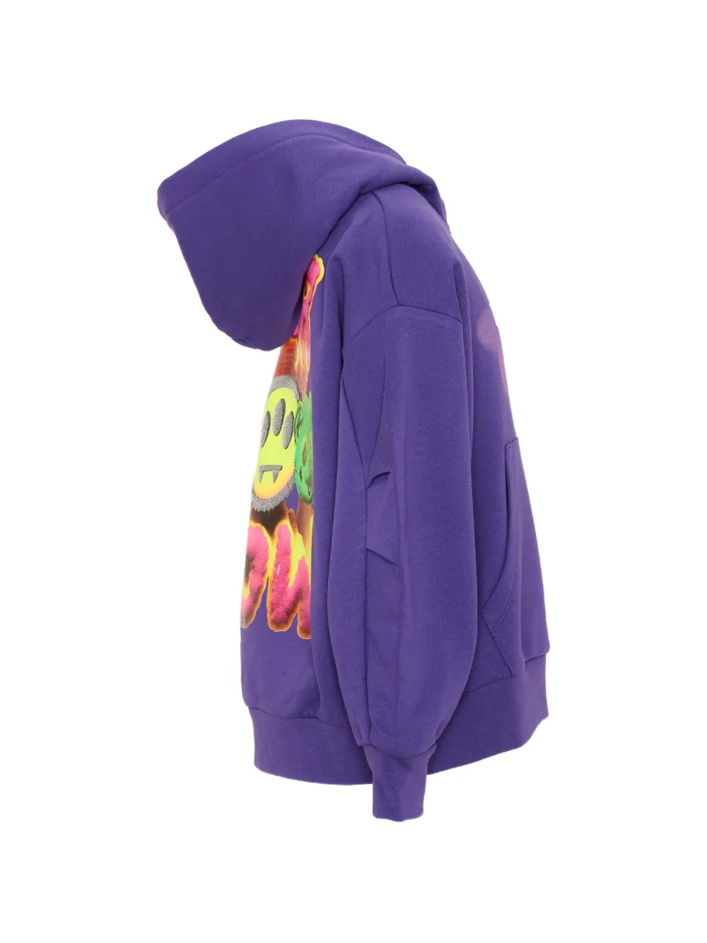 Barrow kids graphic-print cotton hoodie Paars