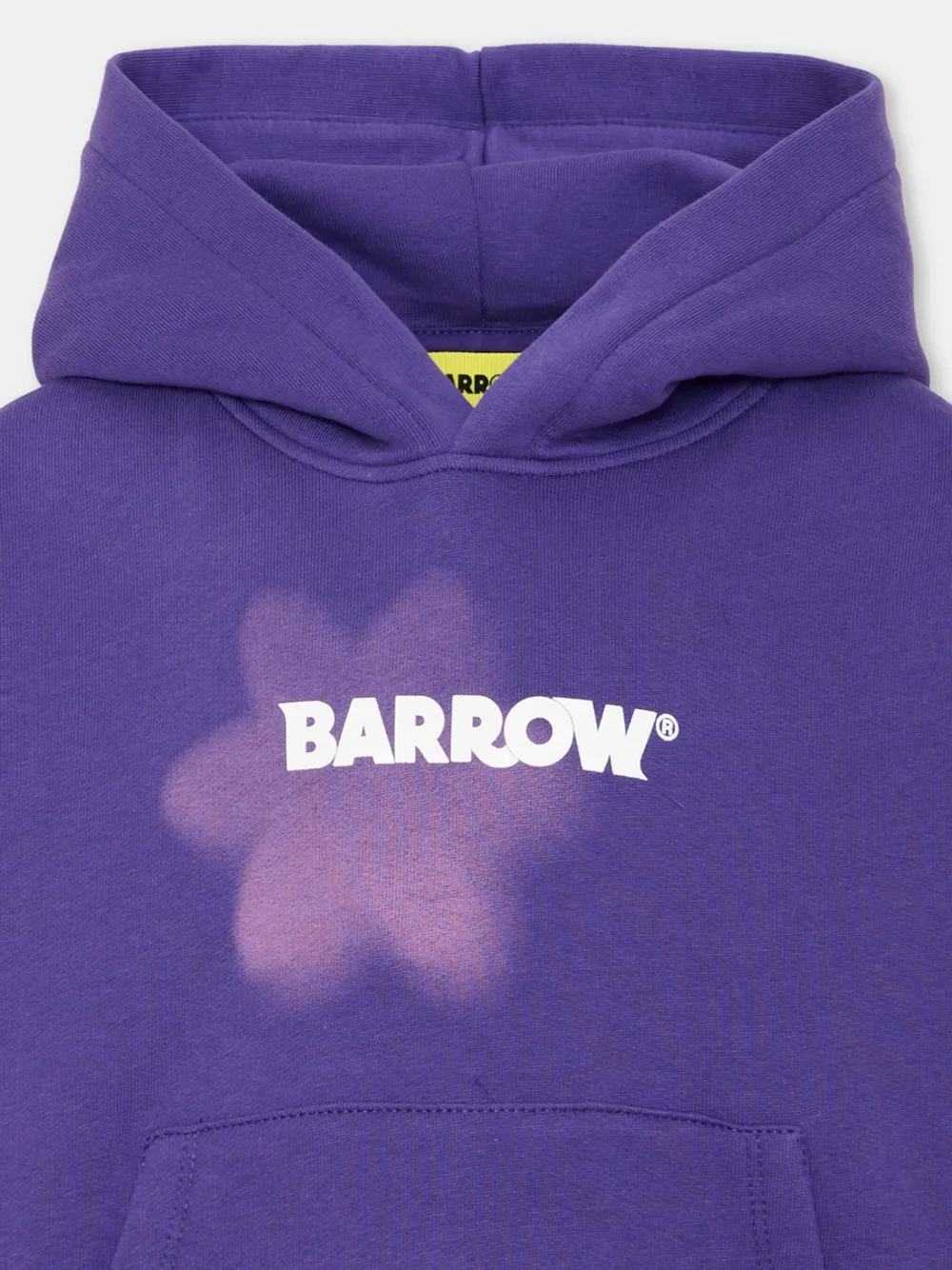 Barrow kids graphic-print cotton hoodie Paars