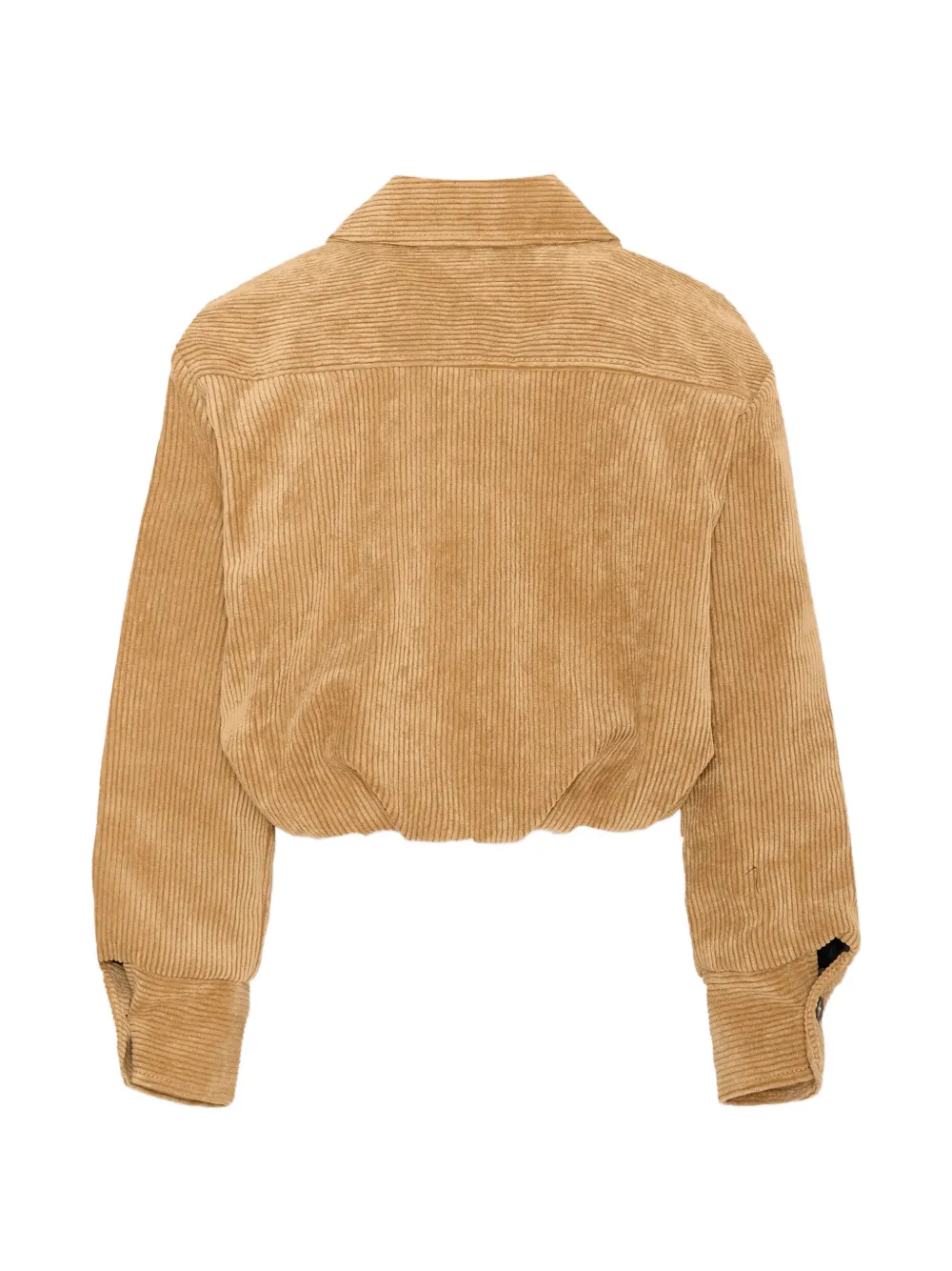 Barrow kids Ribfluwelen jack met logo-patch Beige