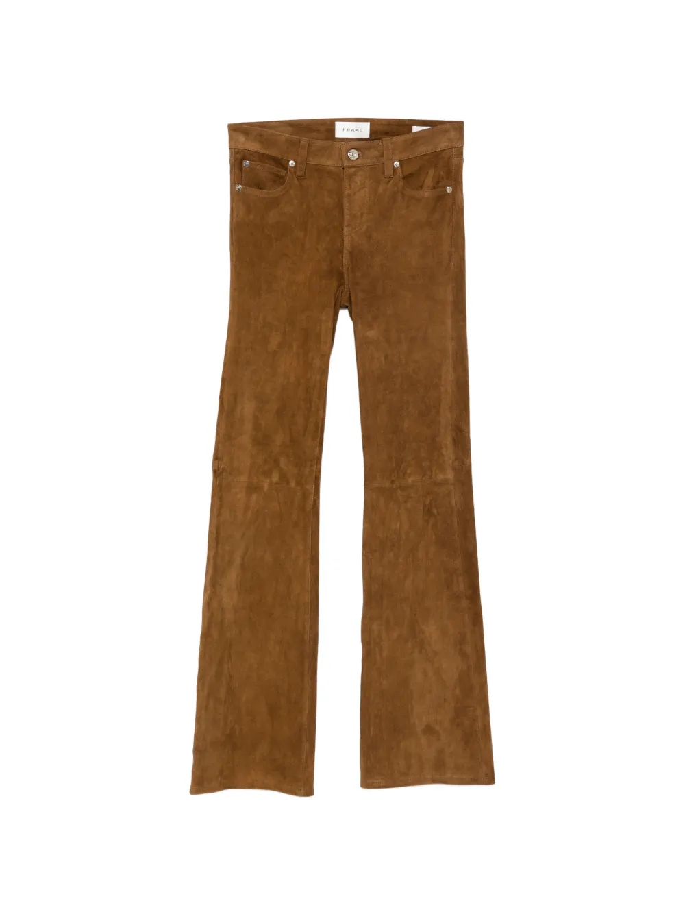 FRAME The Rodeo suede flared trousers - Braun