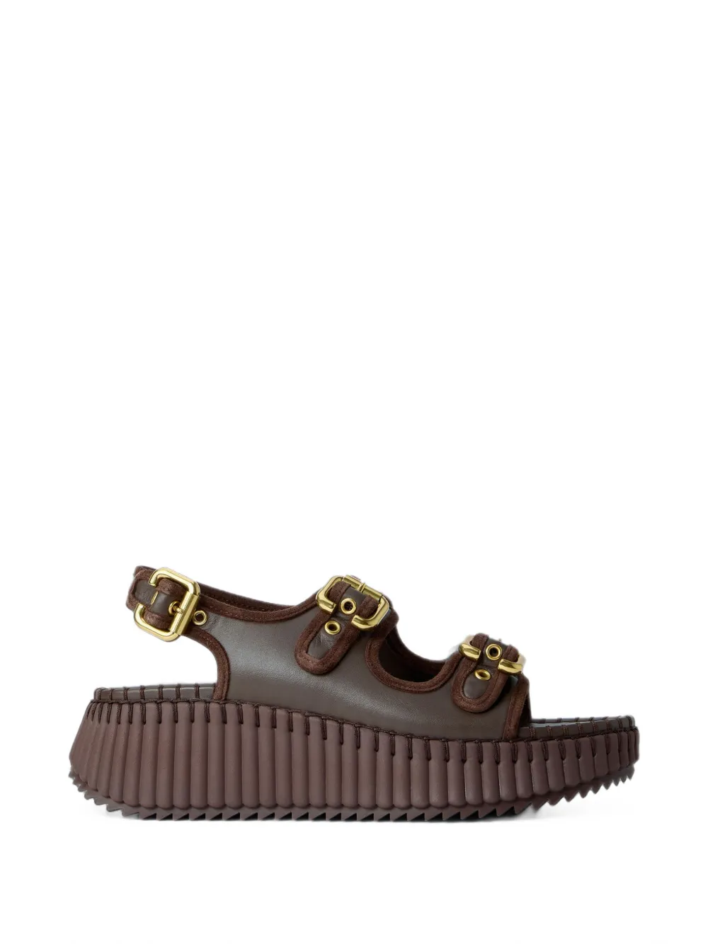 Chloé Nama wedge Sandals Bruin