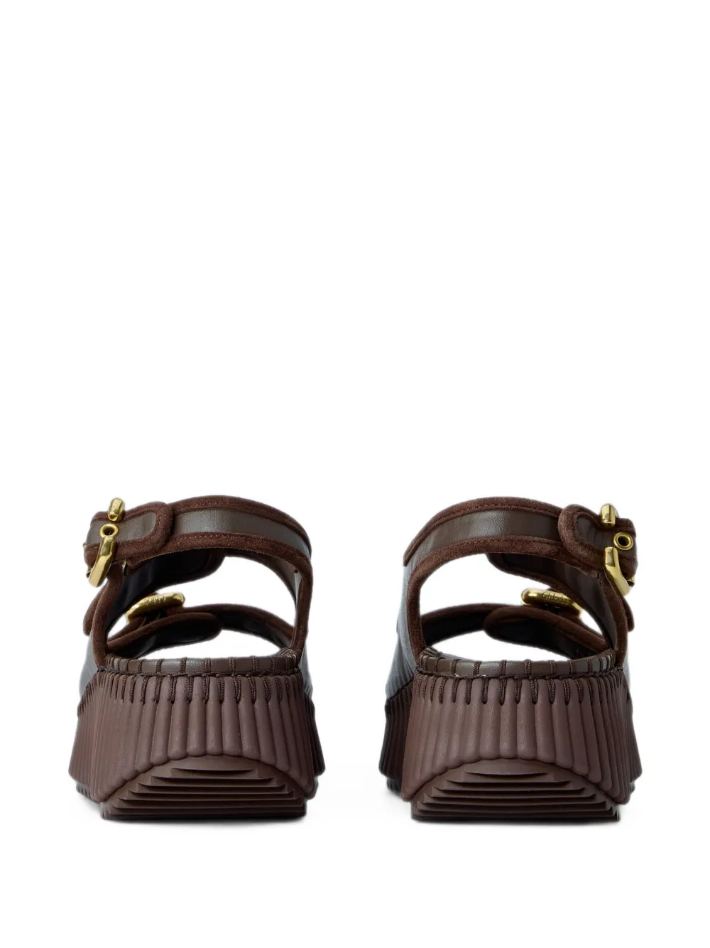 Chloé Nama wedge Sandals Bruin