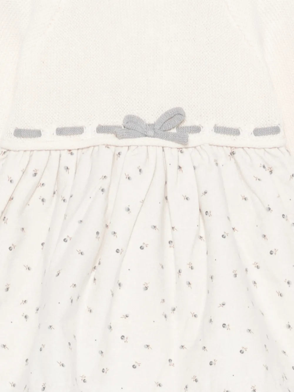 Mayoral Jurk met bloemenprint en strik Beige