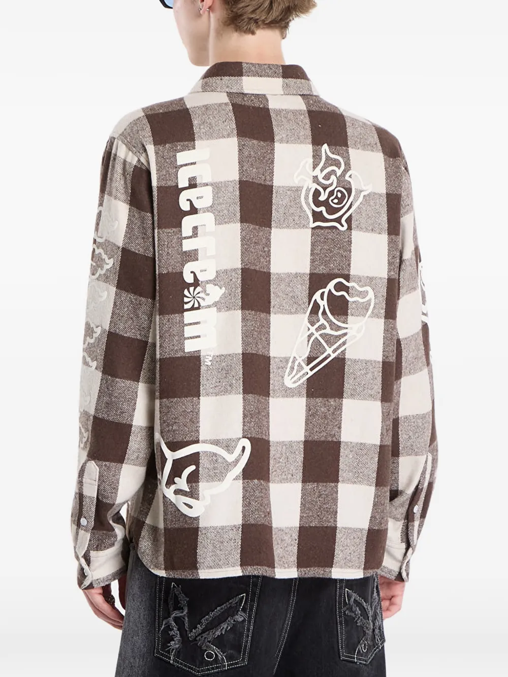 Billionaire Boys Club Ice Cream Geruit overhemd Bruin