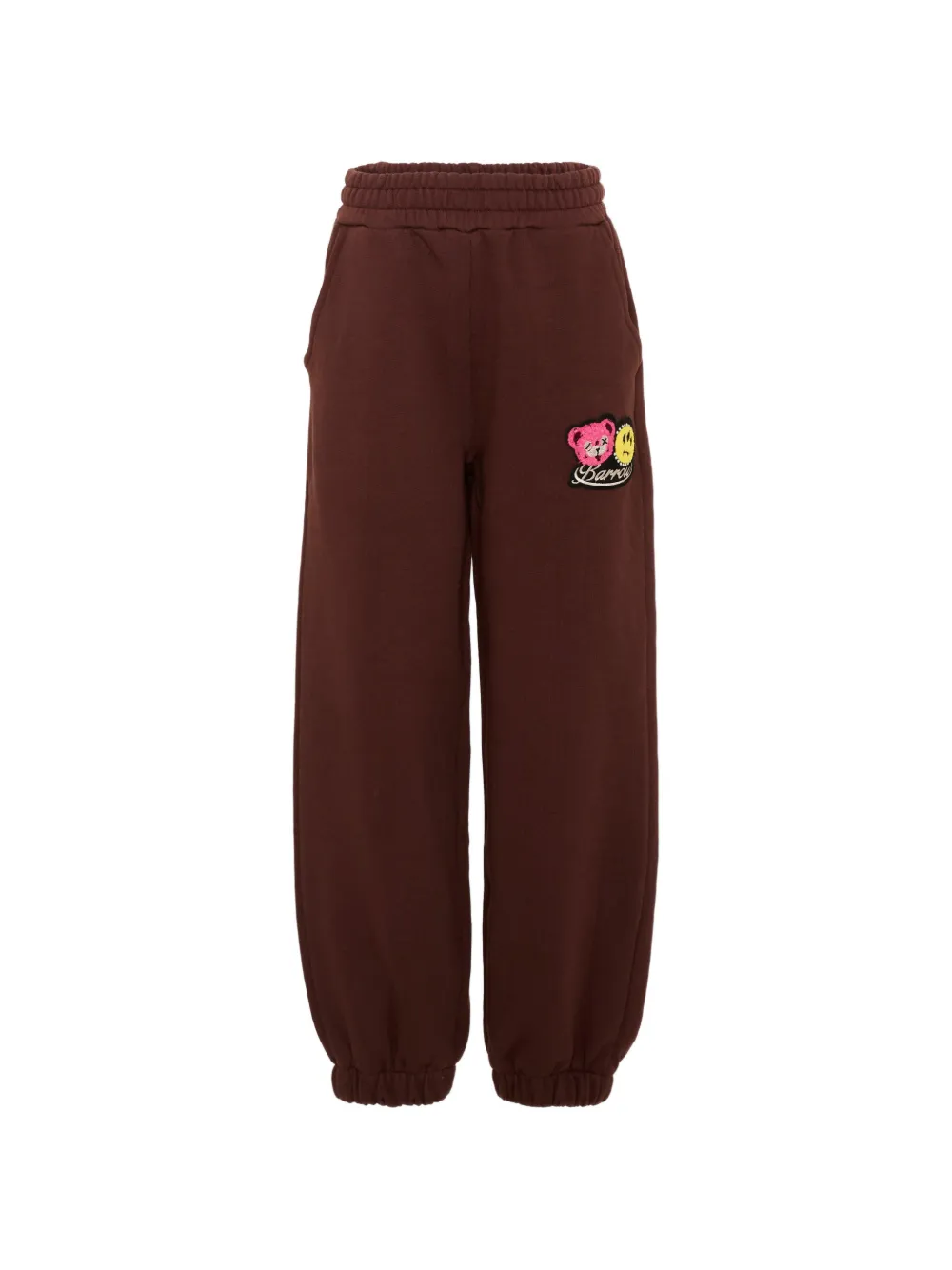 Barrow kids logo-patch track pants - Marrone