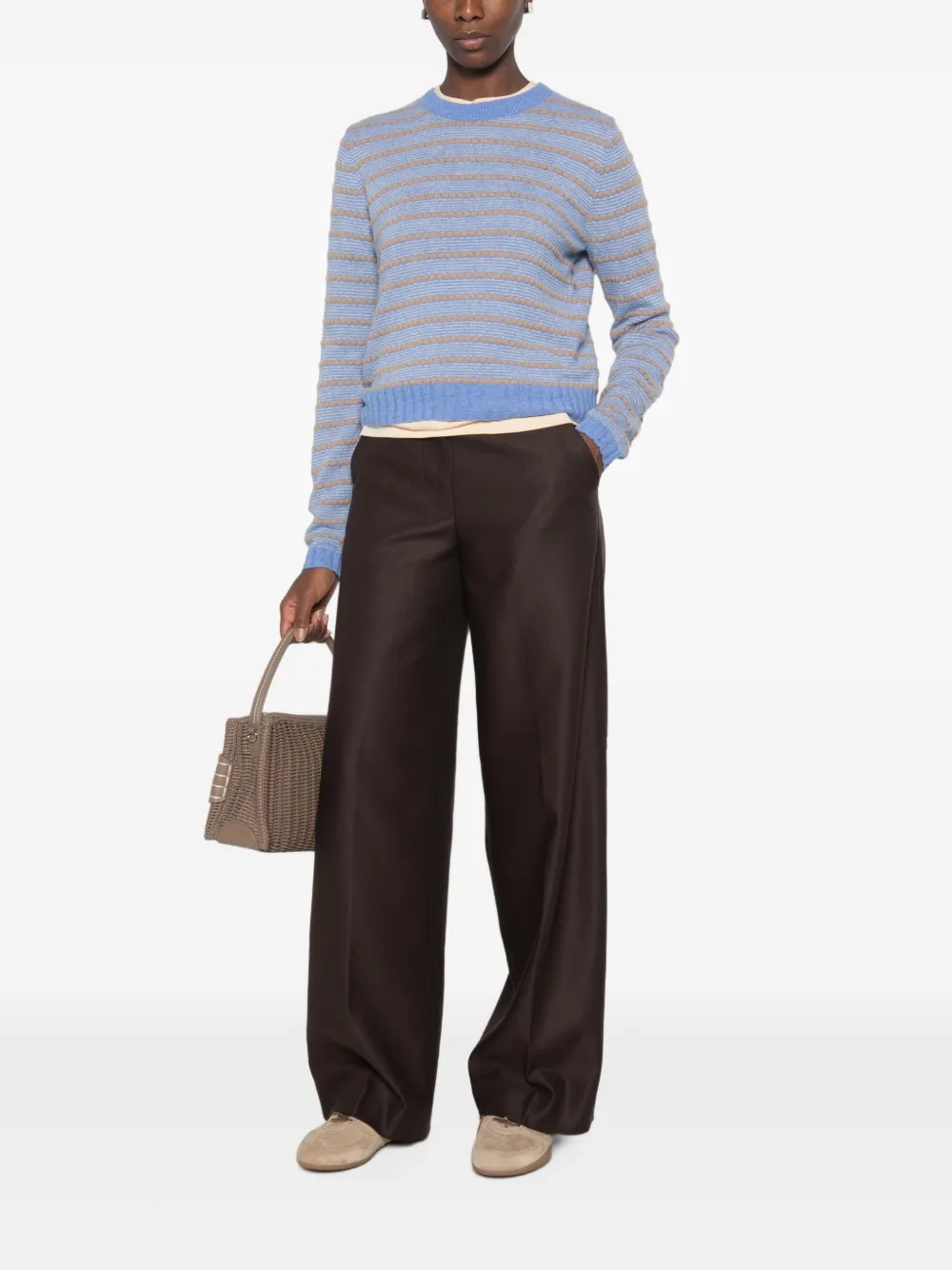 Guest In Residence Kasjmier kabelgebreide sweater Blauw