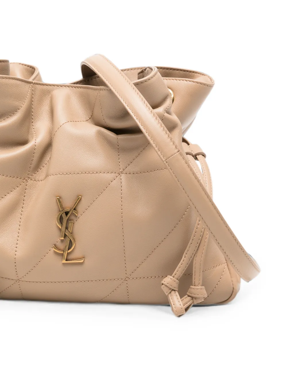 Saint Laurent JAMIE lamsleren schouderbuidel Beige