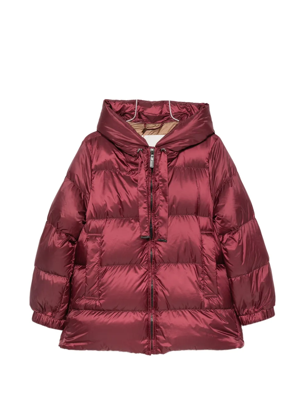 Max Mara The Cube hooded quilted coat - Rot