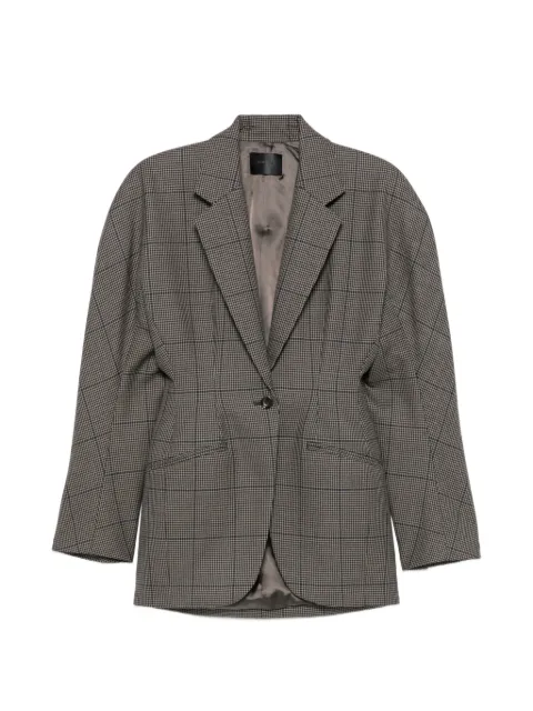 Mugler houndstooth-pattern blazer