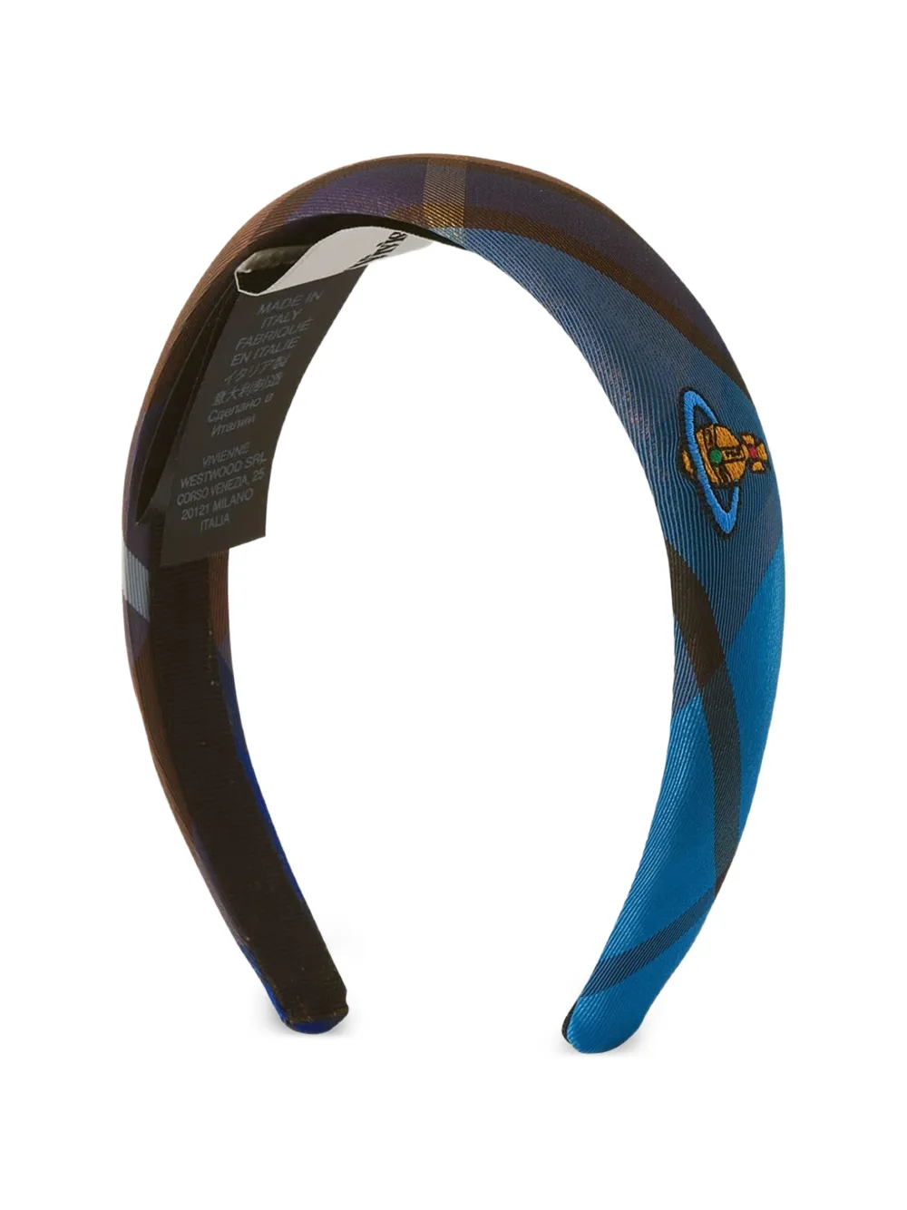 Vivienne Westwood Haarreif mit Orb-Stickerei - Blau
