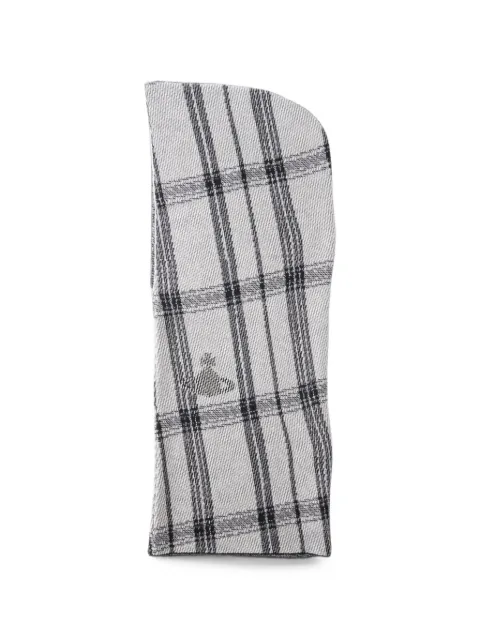 Vivienne Westwood Bi Tartan Orb-motif hood scarf
