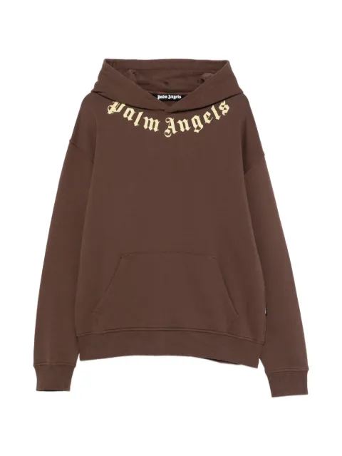 Palm Angels Neck Logo printed hoodie