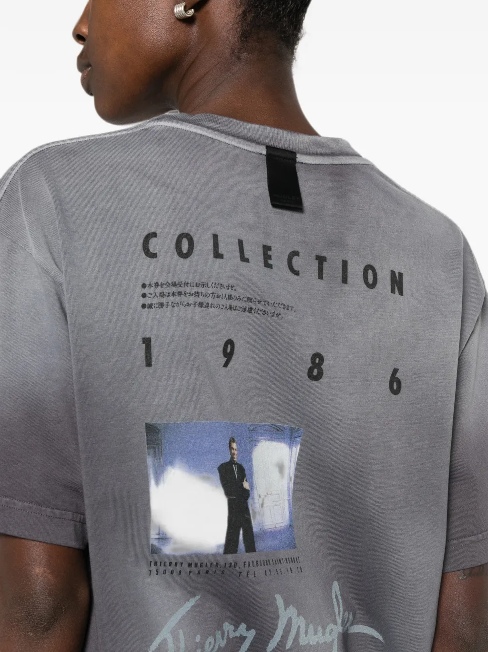 Mugler T-shirt met ronde hals Grijs