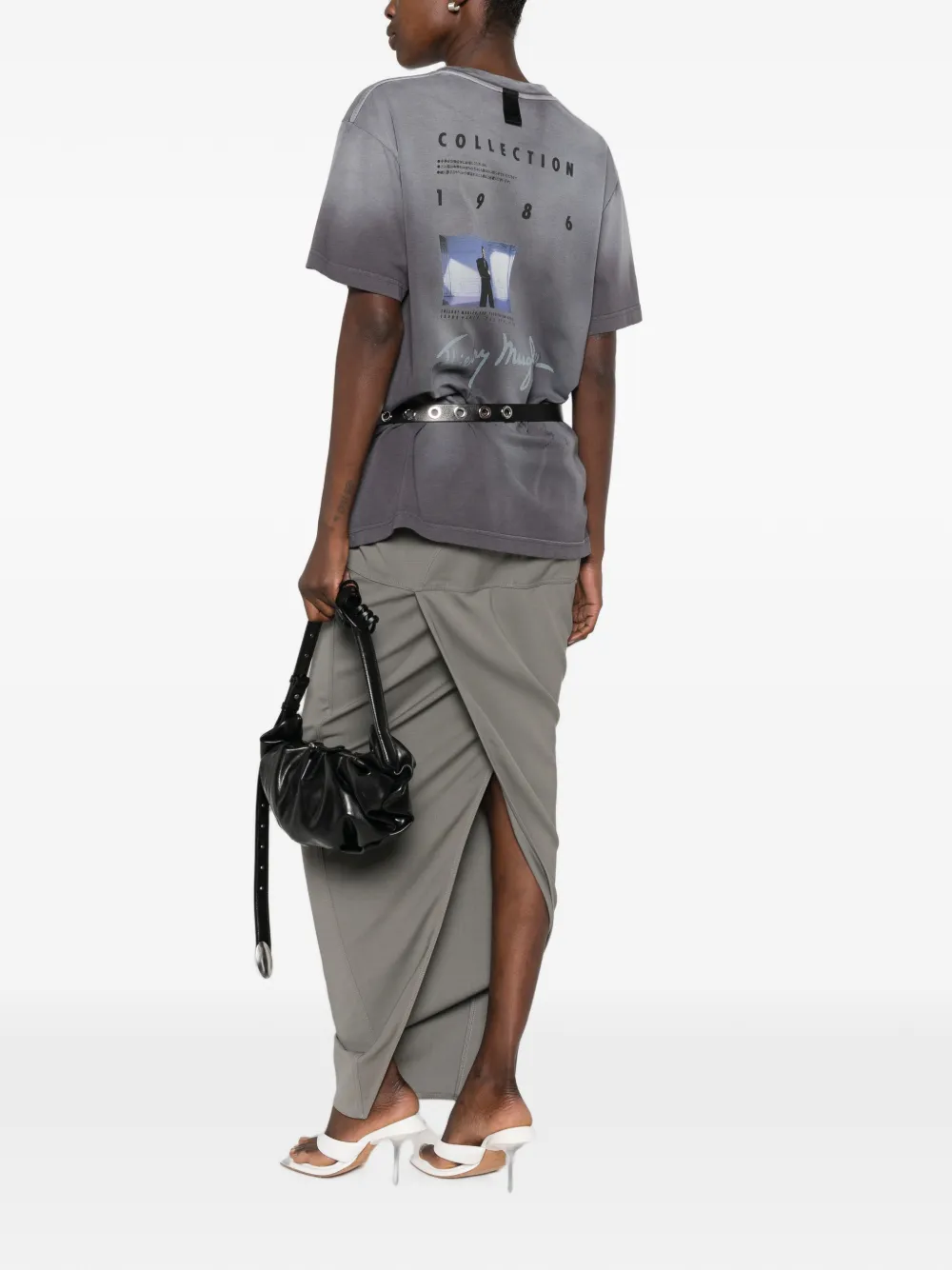 Mugler T-shirt met ronde hals Grijs