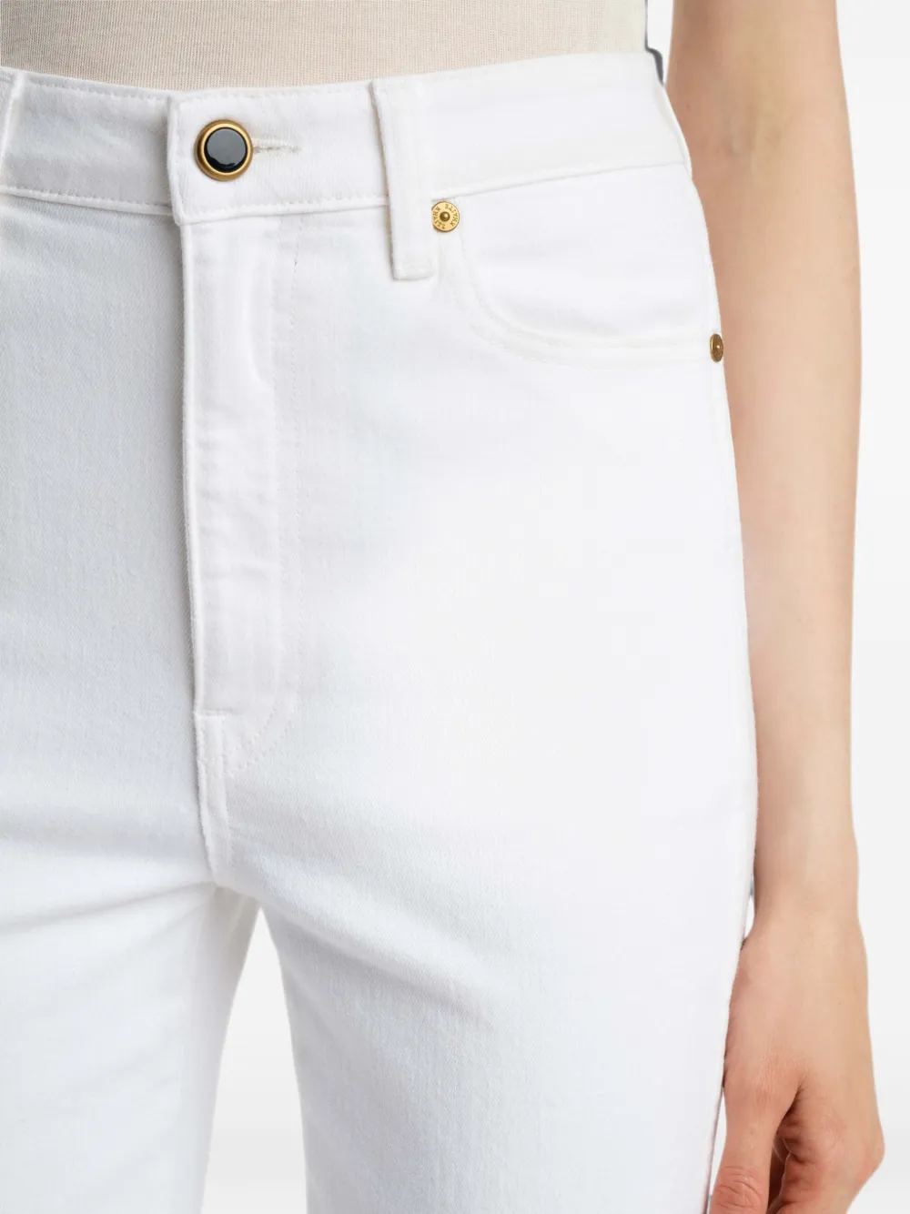 KHAITE Abigail stretch jeans Wit