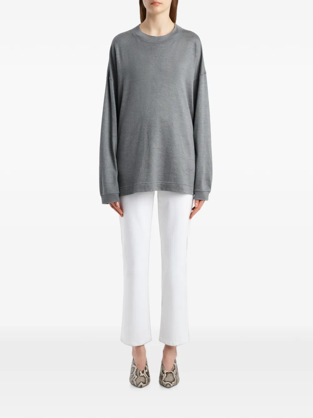 KHAITE Abigail stretch jeans Wit