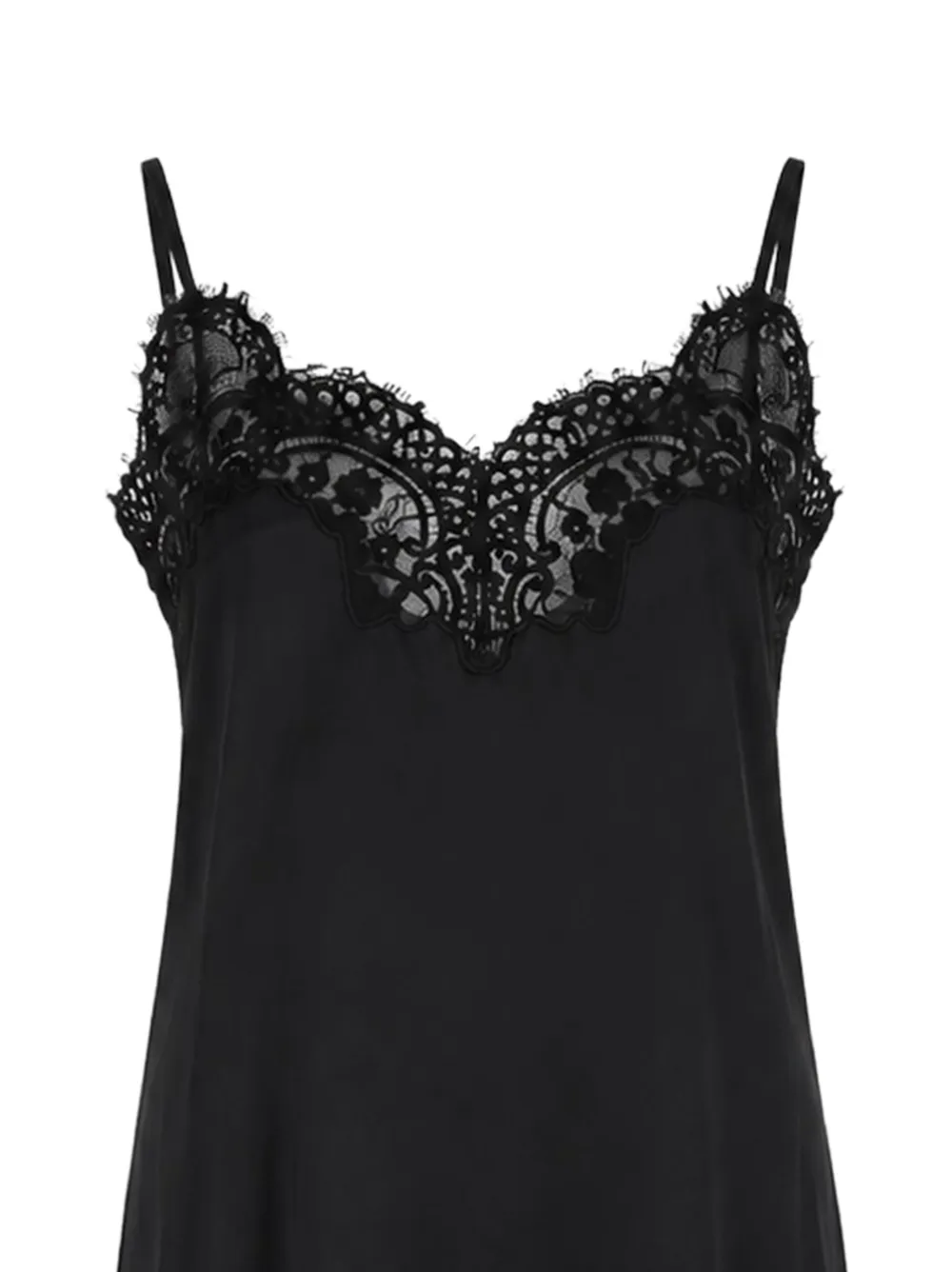 Co Lace-trim Silk Dress in Black, view 2