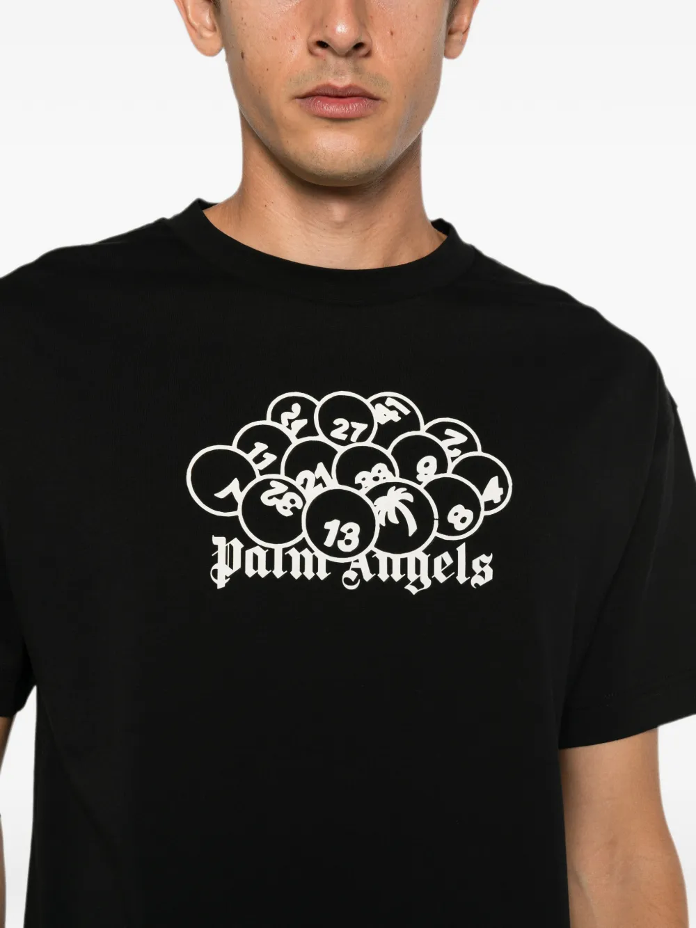 Palm Angels PA Pool T-shirt met grafische print Zwart