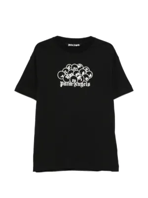 Palm Angels logo-print Cotton T-shirt | Black | FARFETCH