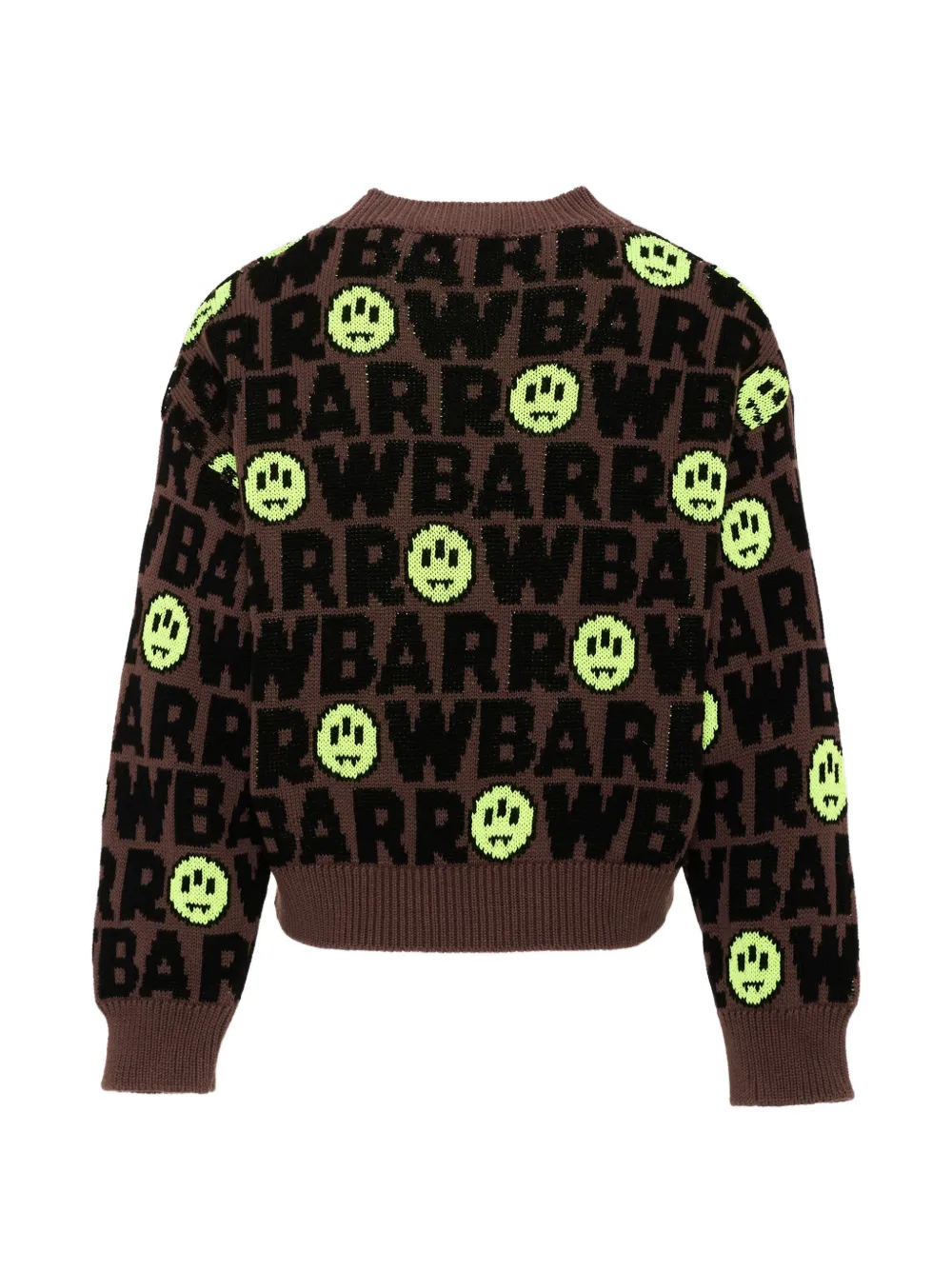 Barrow kids logo-intarsia knitted sweater Bruin