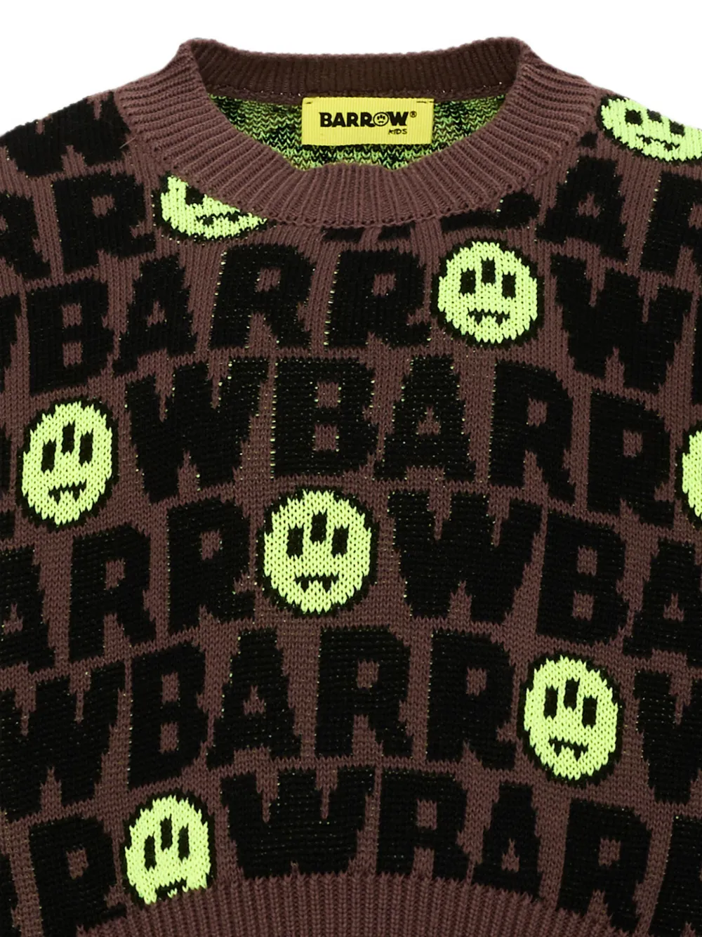 Barrow kids logo-intarsia knitted sweater Bruin