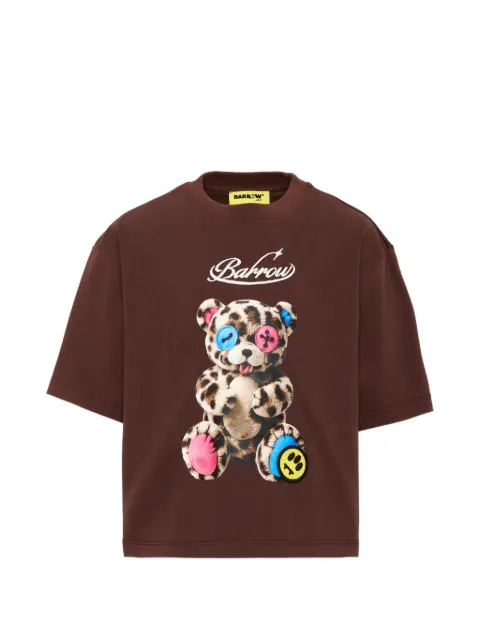 Barrow kids teddy-bear print cotton T-shirt