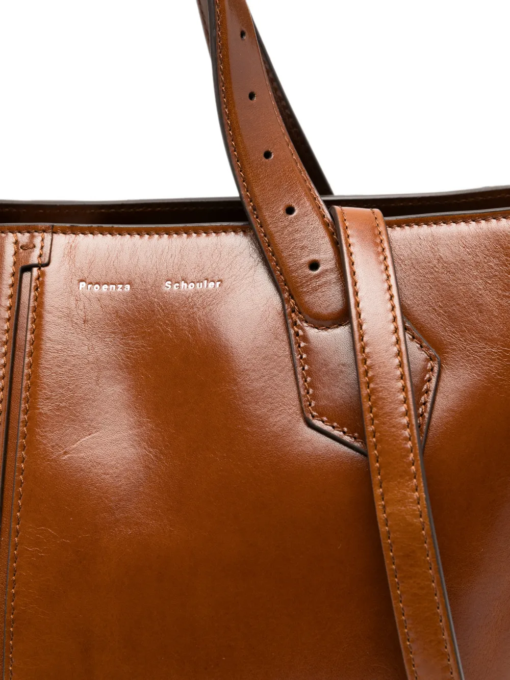 Proenza Schouler East West Chelsea shopper van zacht kalfsleer Bruin
