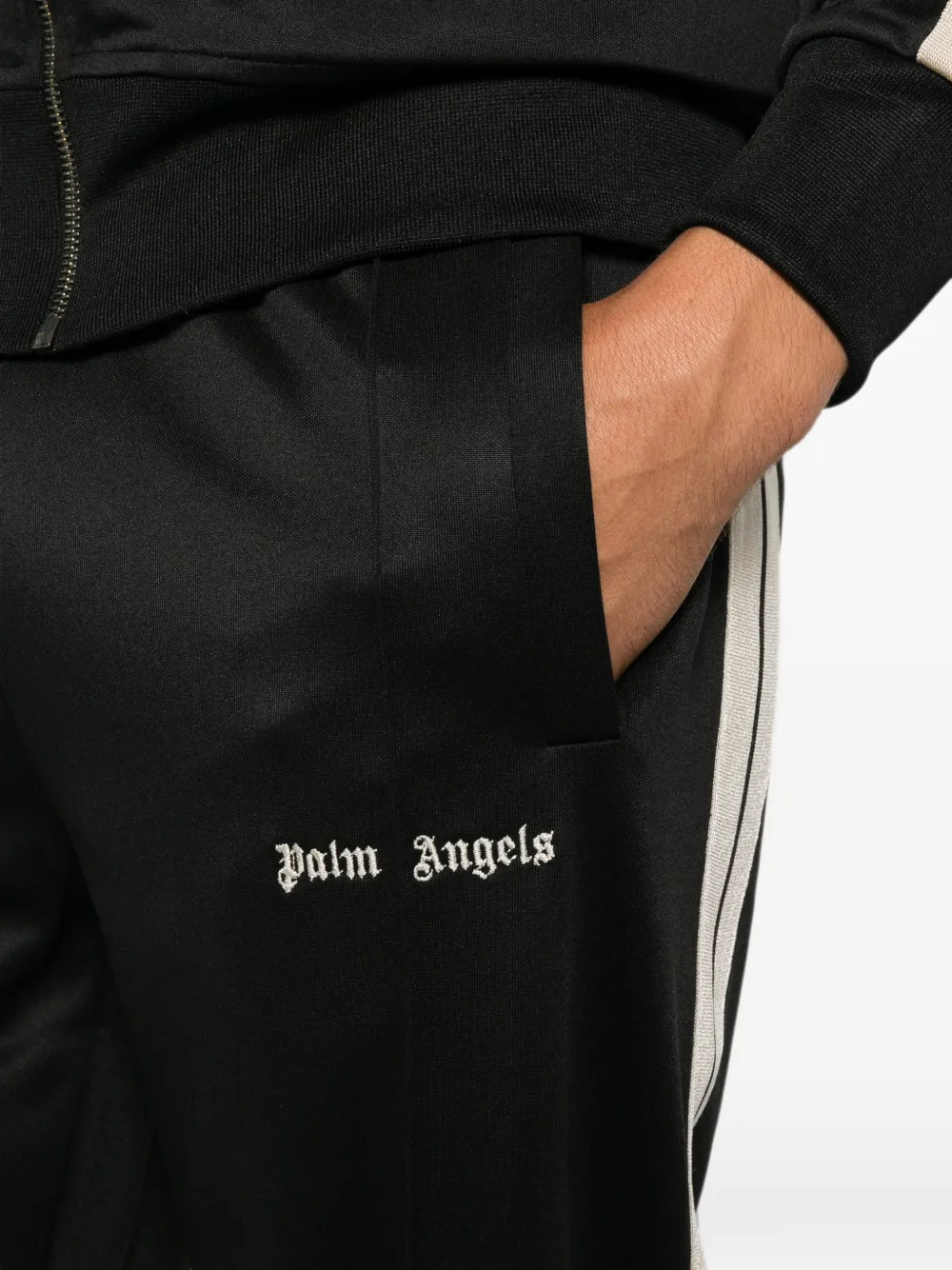 Palm Angels Trainingsbroek met geborduurd logo Zwart