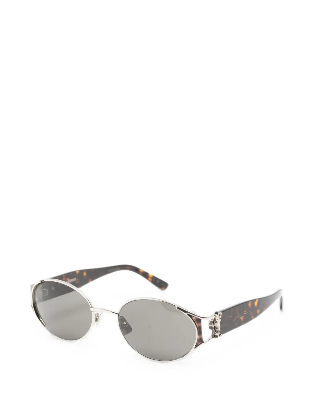 Saint Laurent Eyewear Cassandre zonnebril met schildpadschild-design Bruin