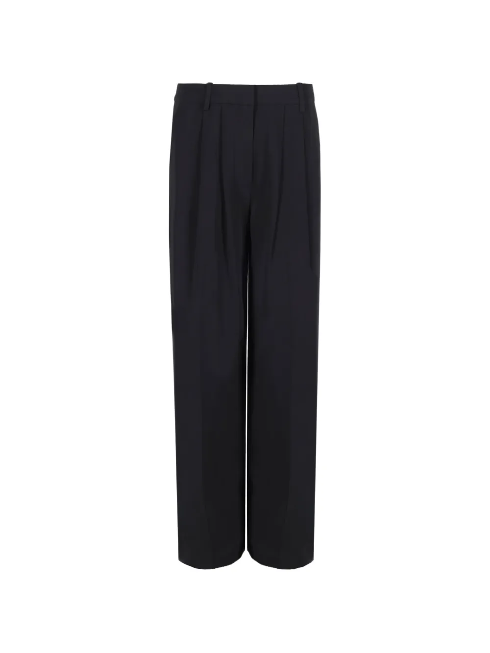 Co Pleated Wide-leg Trousers In Black