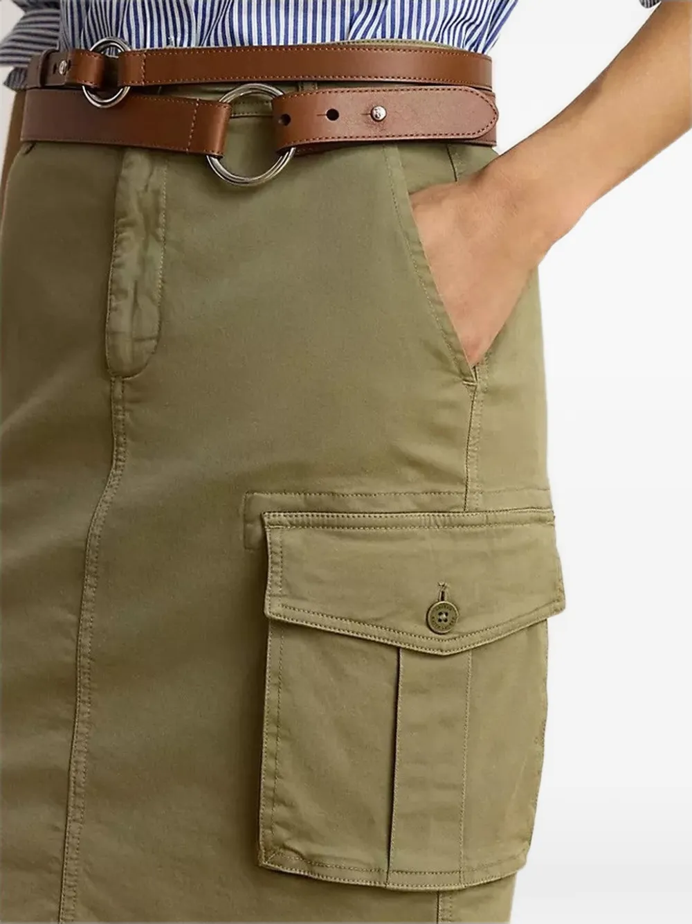 Lauren Ralph Lauren Mini-rok met cargo zak Groen