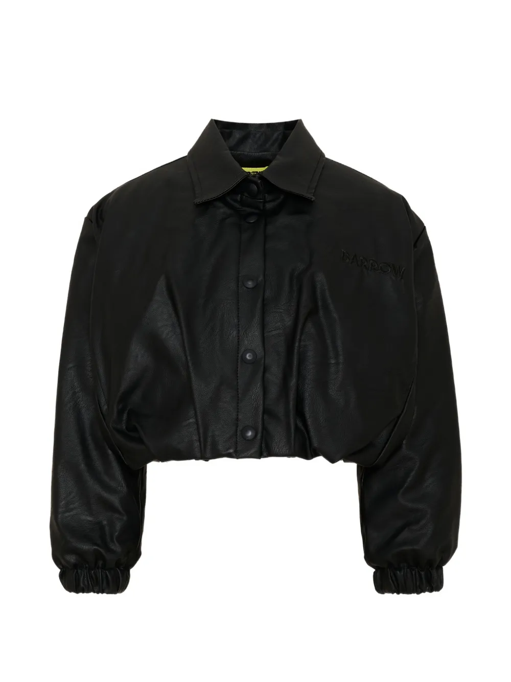 Barrow kids logo-embroidered cropped jacket - Nero