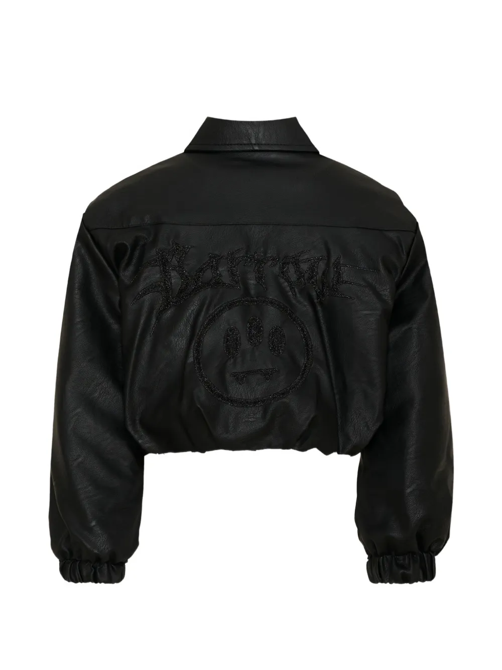 Barrow kids Cropped jack met geborduurd logo Zwart