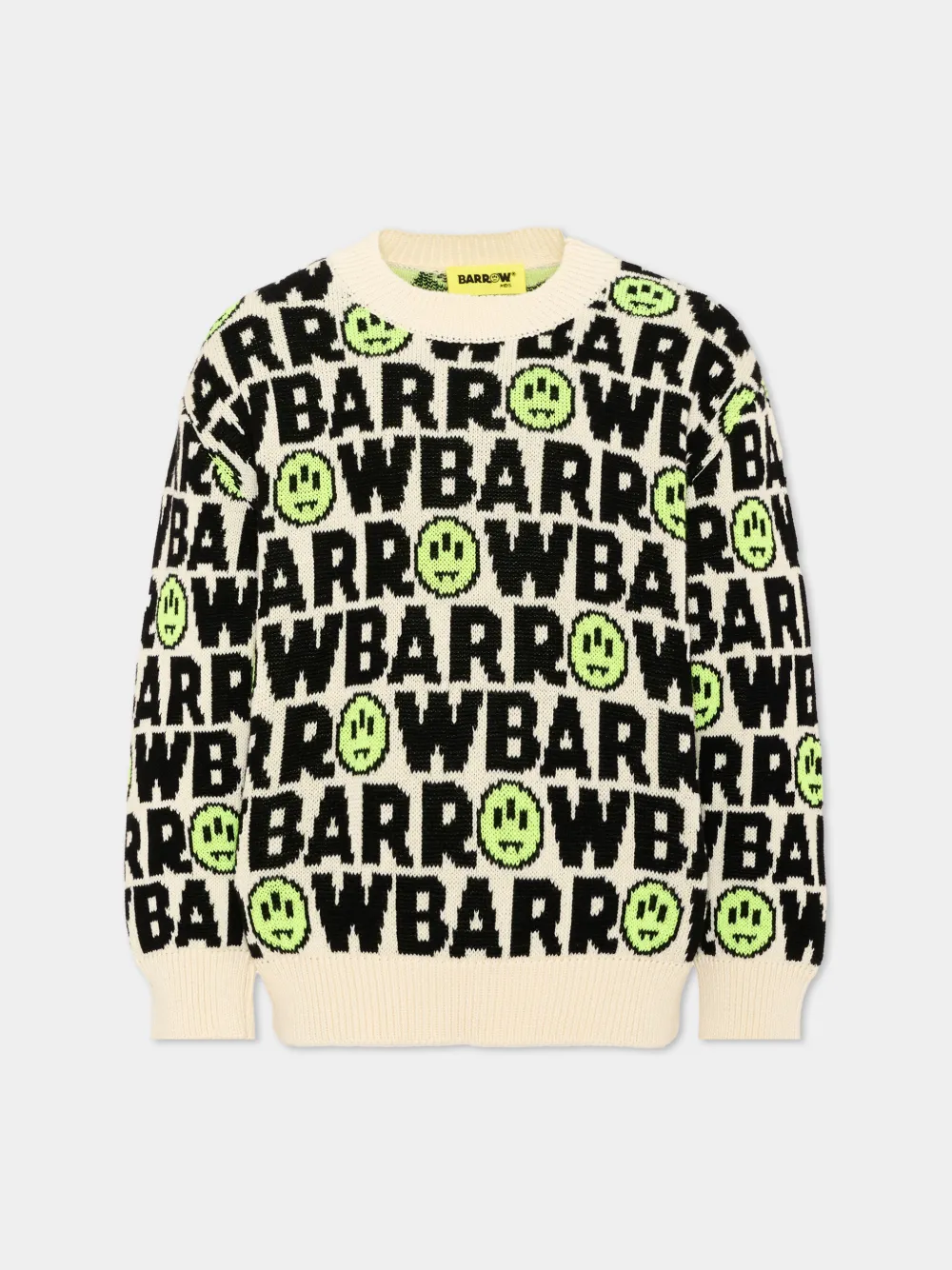 Barrow kids logo-intarsia sweater - Toni neutri