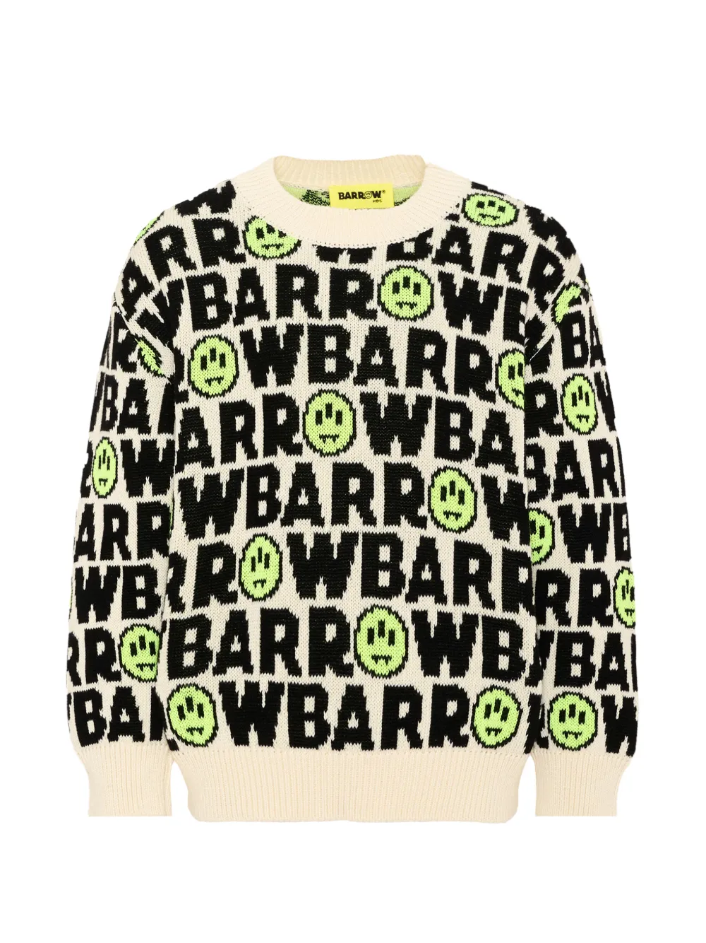Barrow kids logo-intarsia sweater - Toni neutri