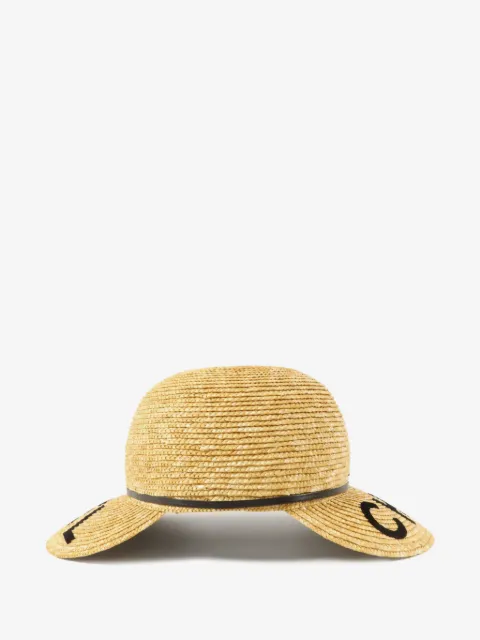 CHANEL Pre-Owned logo-detail straw cap