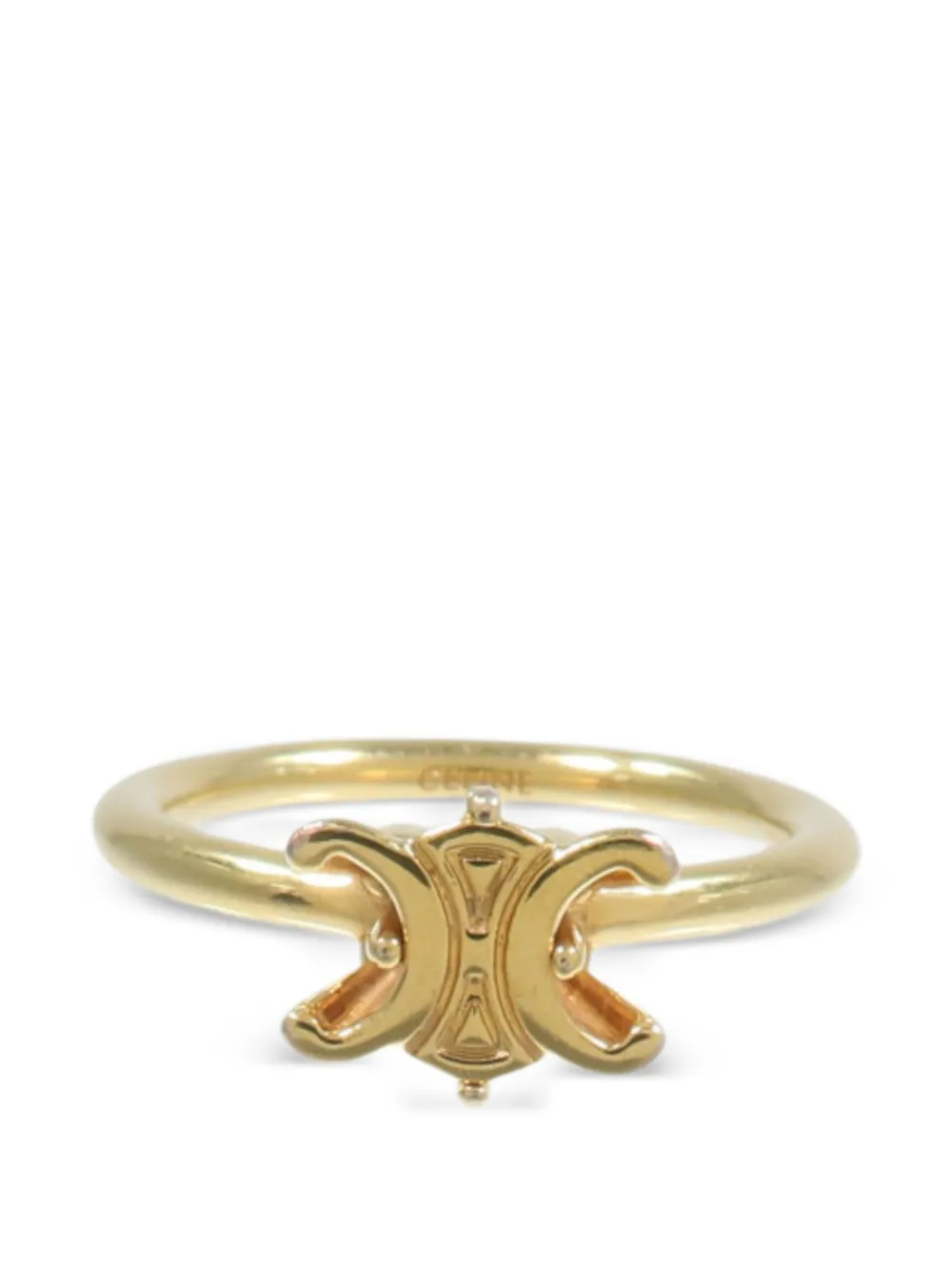 Celine Pre-Owned logo ring - Oro
