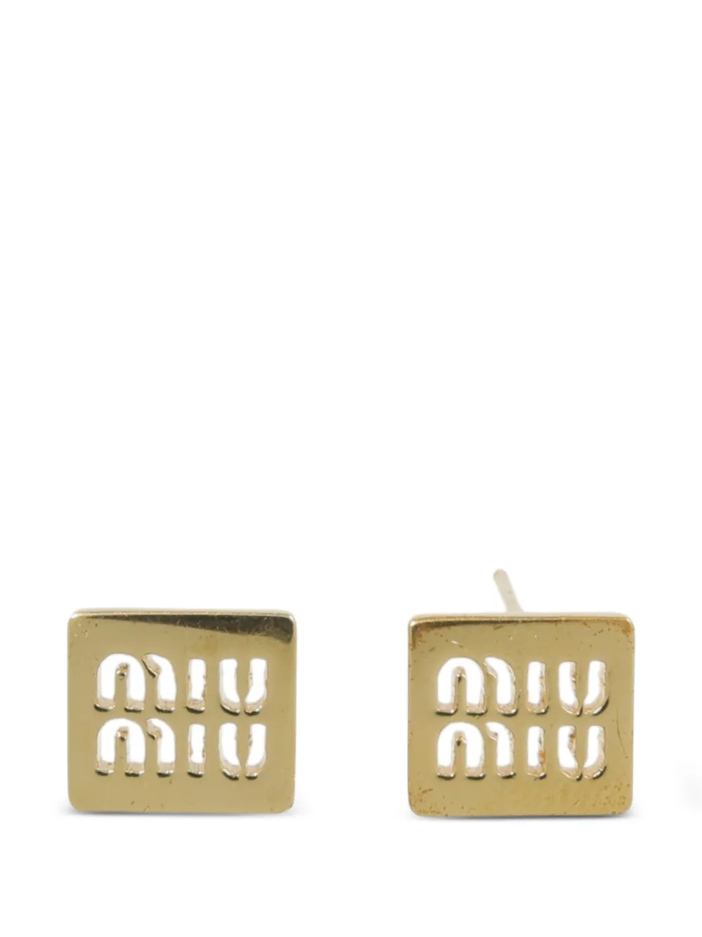 Miu Miu Pre-Owned boucles d'oreilles à logo