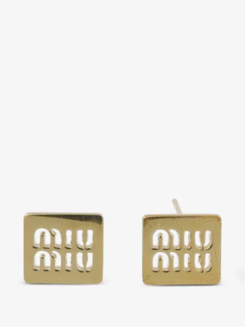 Miu Miu Pre-Owned logo earrings