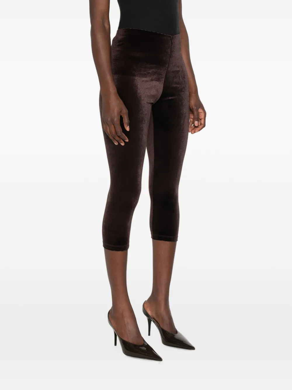THE ANDAMANE New Holly fluwelen cropped broek Bruin
