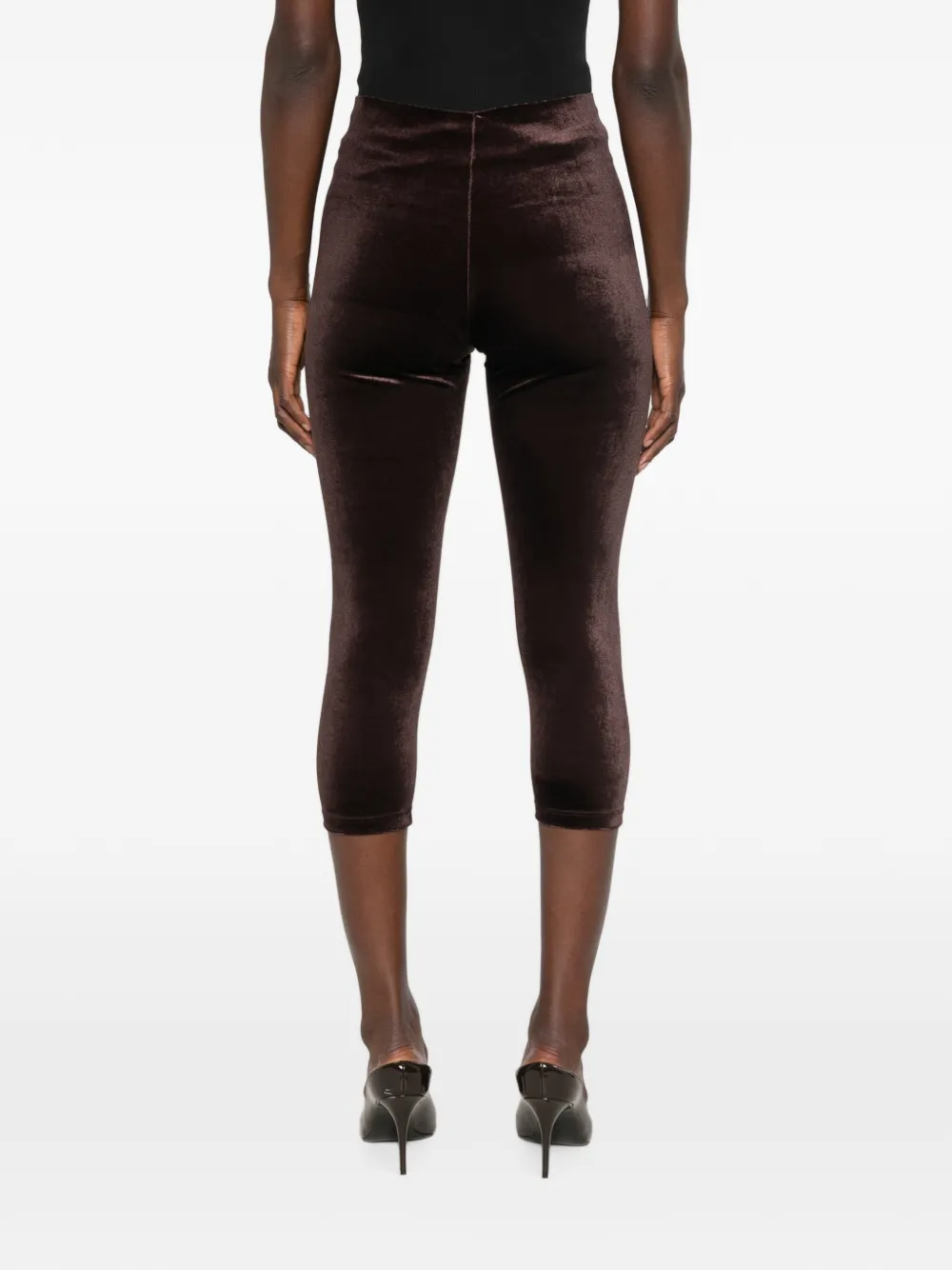 THE ANDAMANE New Holly fluwelen cropped broek Bruin