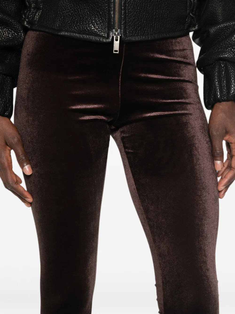 THE ANDAMANE New Holly fluwelen cropped broek Bruin