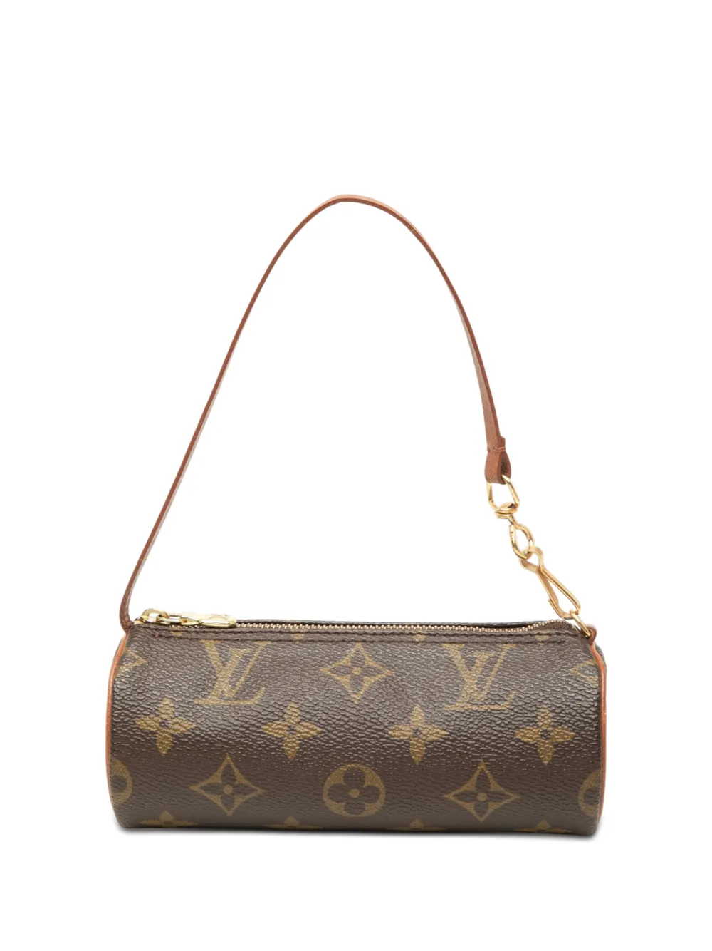 Pre-owned Louis Vuitton 1990-2010 Monogram Papillon Pochette Handbag In Brown