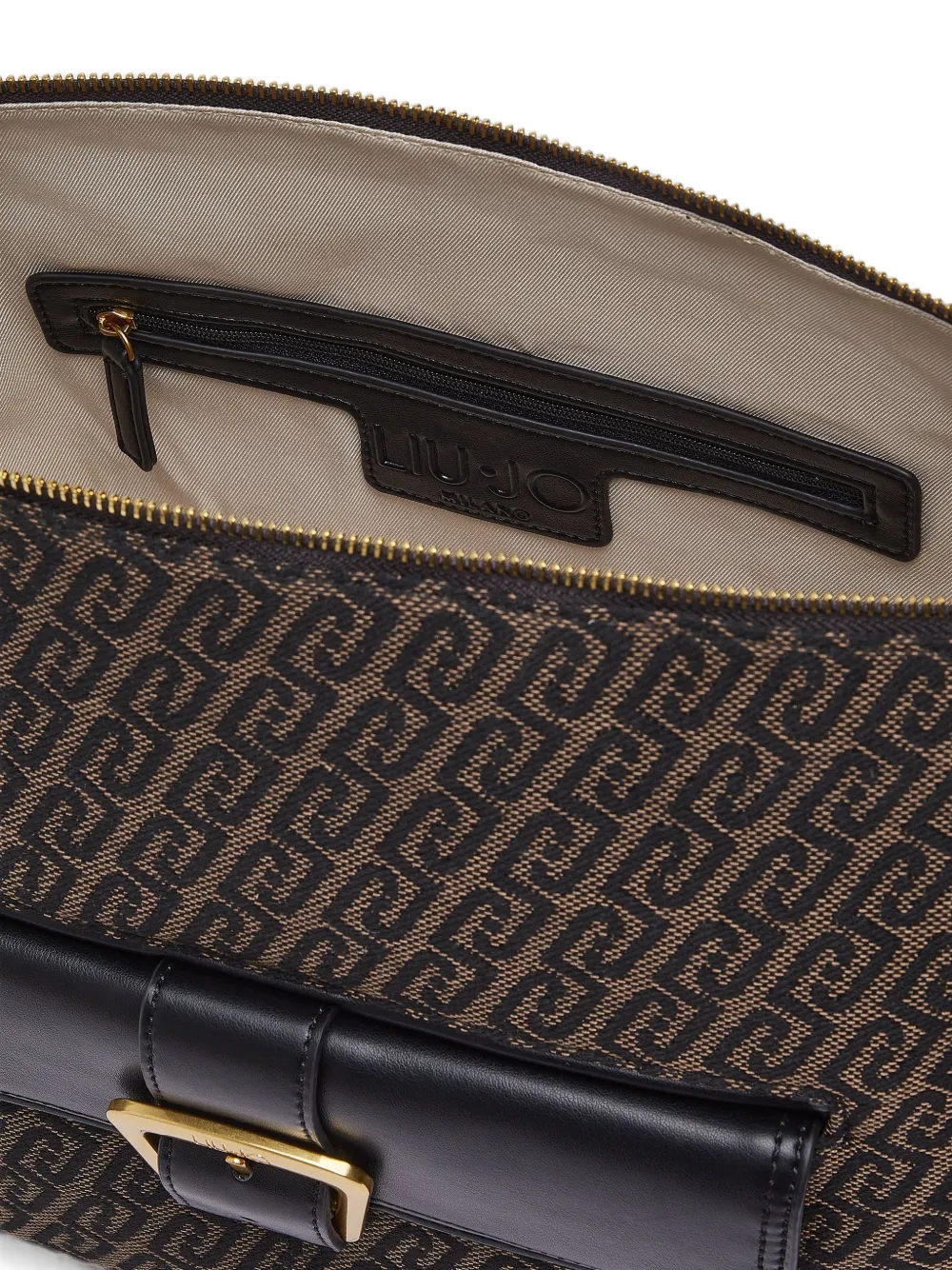 LIU JO Medium schoudertas met monogram Bruin