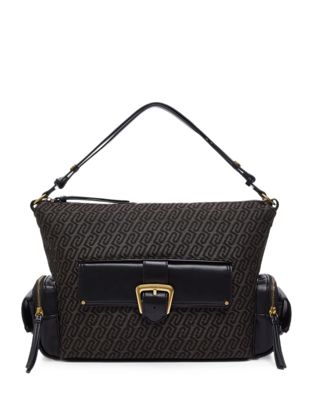 LIU JO medium monogram shoulder bag - Braun