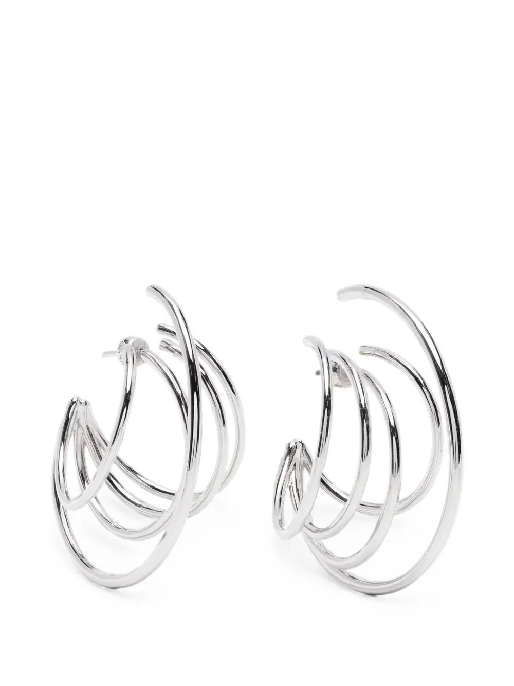 Panconesi large Orbit hoop earrings - Silver