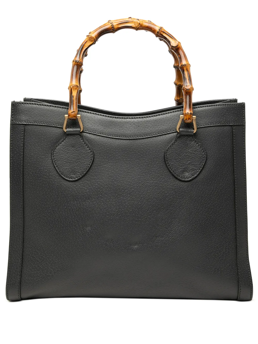 Gucci Pre-Owned 2000-2015 Medium Leather Bamboo Diana tote bag - Black