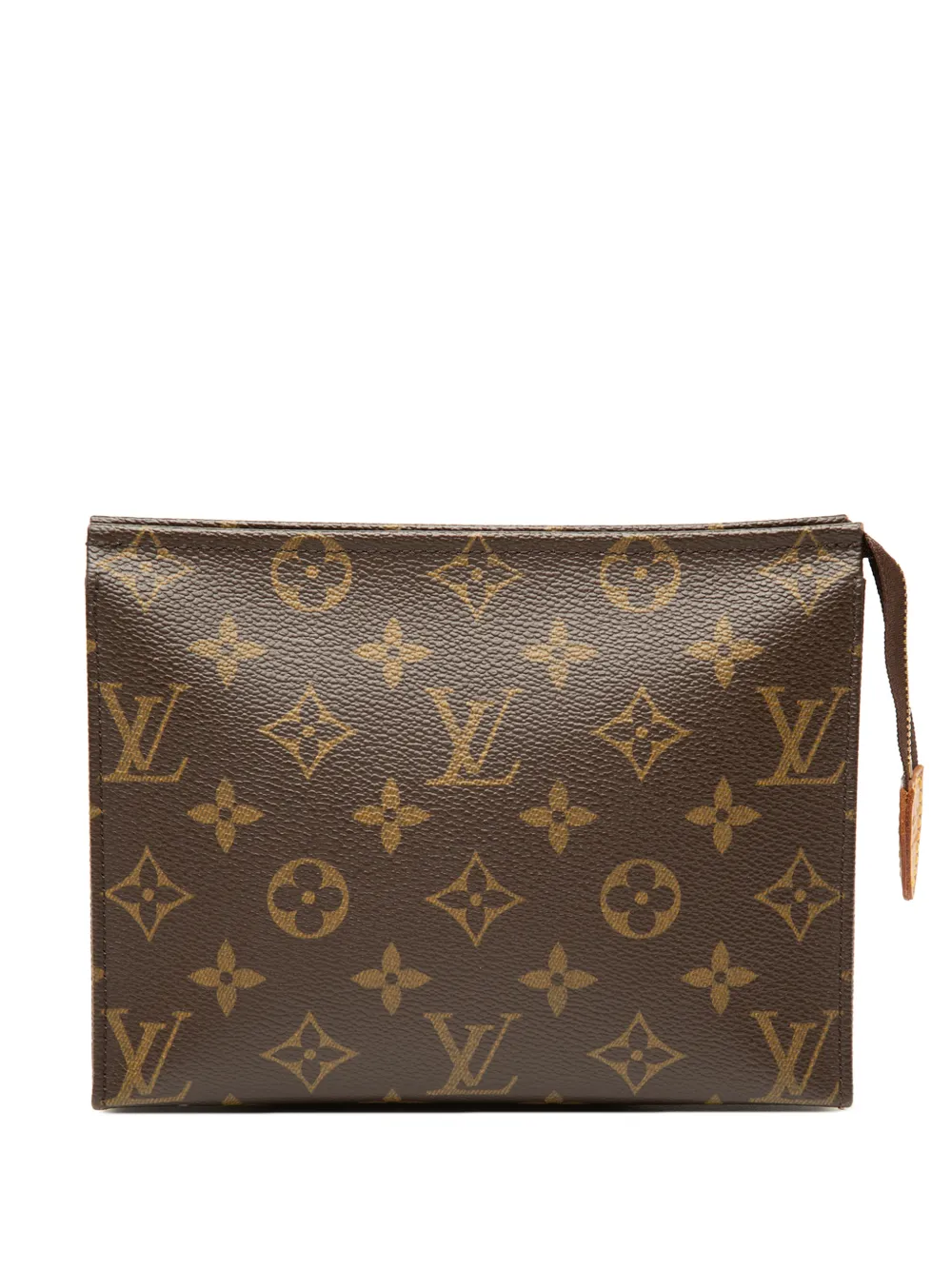 Pre-owned Louis Vuitton 2004 Monogram Toiletry Pouch 19 Clutch Bag In Brown